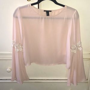 BELL BOTTOM SLEEVE PINK TOP